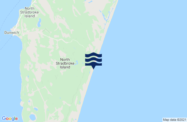 Mappa delle Getijden in North Stradbroke Island, Australia