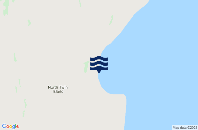 Mappa delle Getijden in North Twin Island, Canada