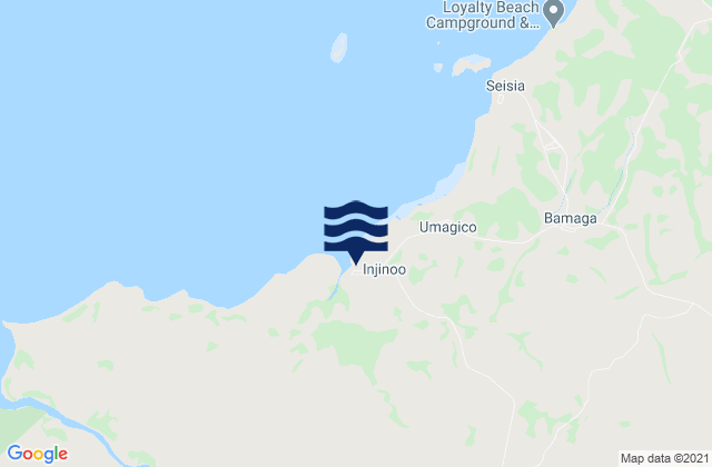Mappa delle Getijden in Northern Peninsula Area, Australia