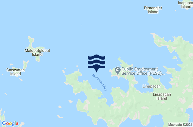 Mappa delle Getijden in Northwest Bay, Philippines