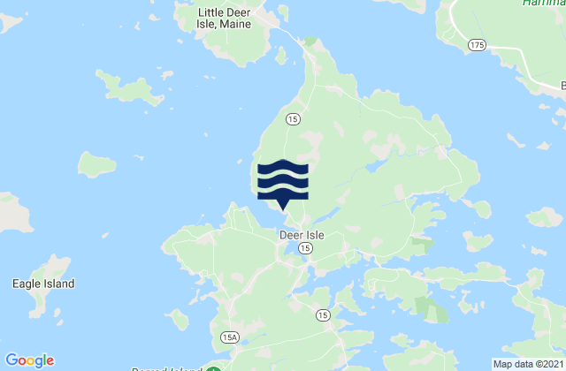 Mappa delle Getijden in Northwest Harbor, United States