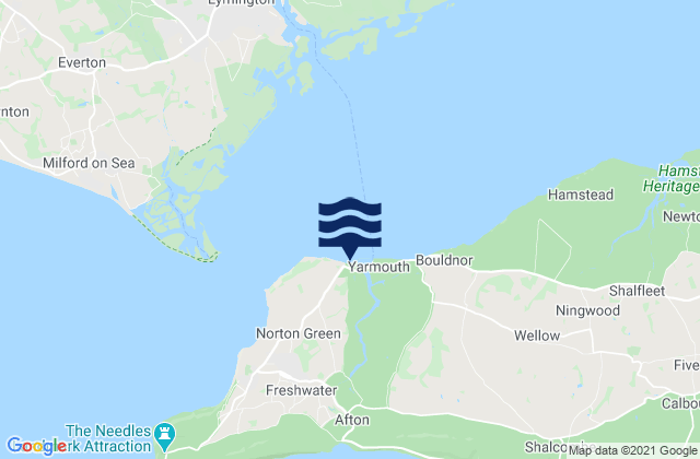Mappa delle Getijden in Norton Beach, United Kingdom
