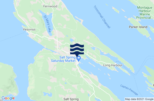 Mappa delle Getijden in Norton Island, Canada