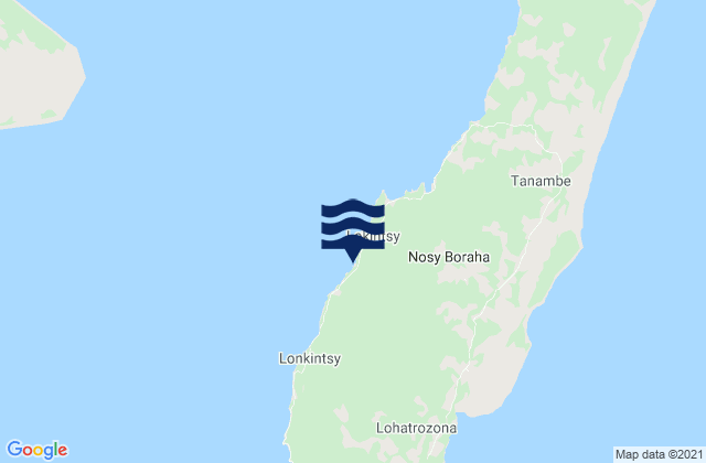 Mappa delle Getijden in Nosy Boraha, Madagascar