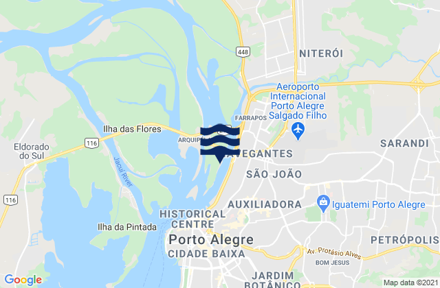 Mappa delle Getijden in Novo Quintao, Brazil