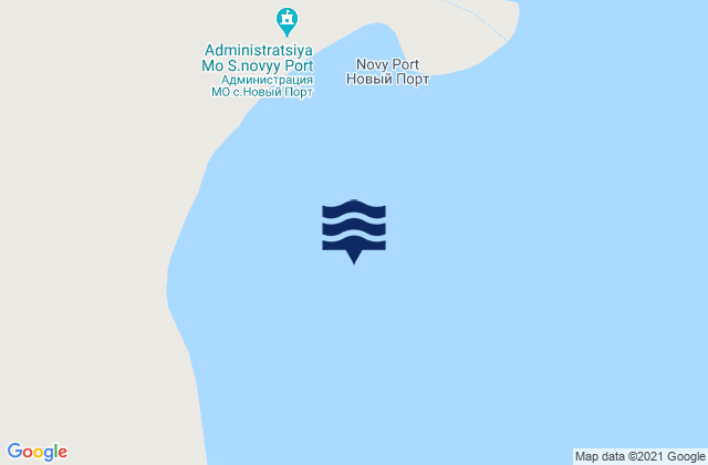 Mappa delle Getijden in Novyy Port Obskaya Gulf, Russia