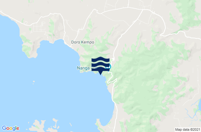 Mappa delle Getijden in Npongge, Indonesia