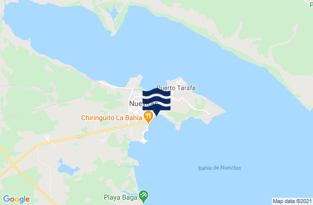 Mappa delle Getijden in Nuevitas, Cuba