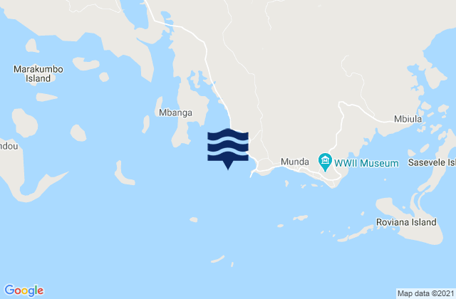Mappa delle Getijden in Nusa Zonga, Solomon Islands
