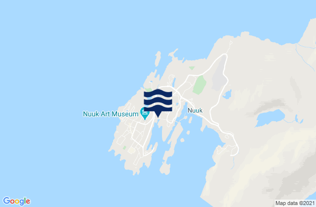 Mappa delle Getijden in Nuuk, Greenland