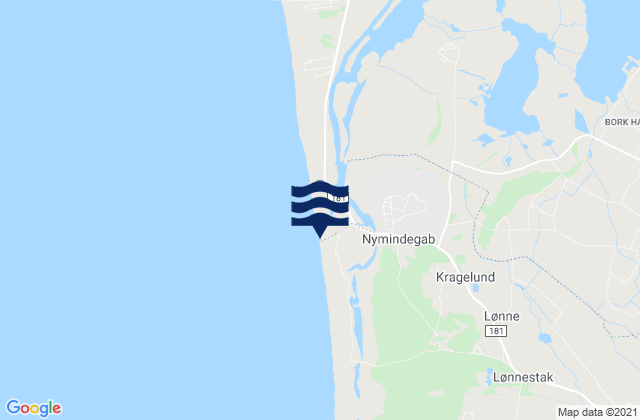 Mappa delle Getijden in Nymindegab Strand, Denmark