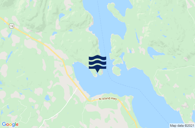 Mappa delle Getijden in Nymphe Cove, Canada