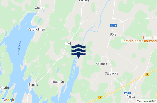 Mappa delle Getijden in Närpes, Finland