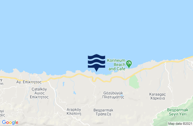 Mappa delle Getijden in Néo Chorió, Cyprus