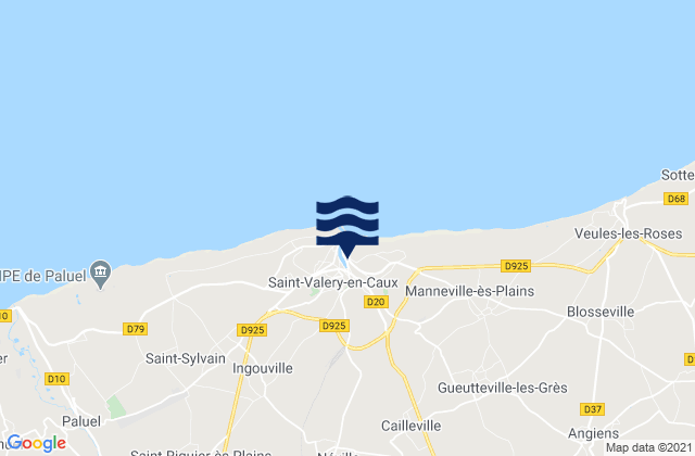 Mappa delle Getijden in Néville, France