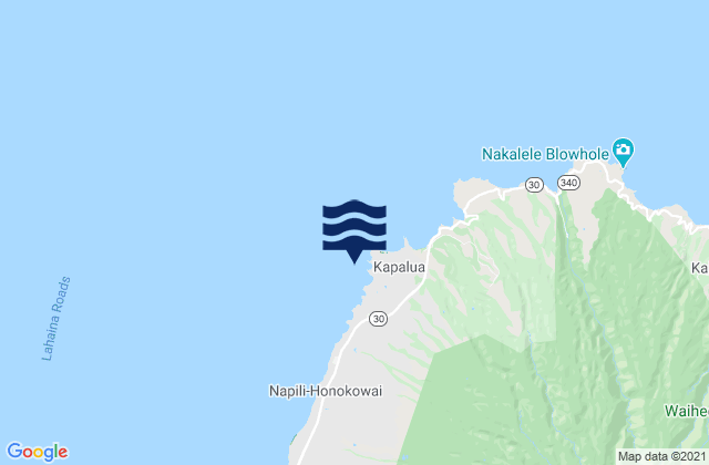 Mappa delle Getijden in Nāpili Bay, United States