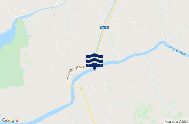 Mappa delle Getijden in Năm Căn, Vietnam