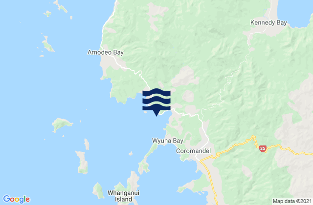 Mappa delle Getijden in Oamaru, New Zealand