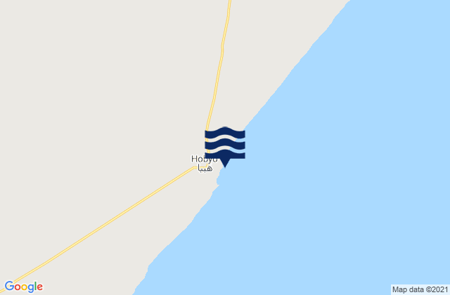 Mappa delle Getijden in Obbia, Somalia