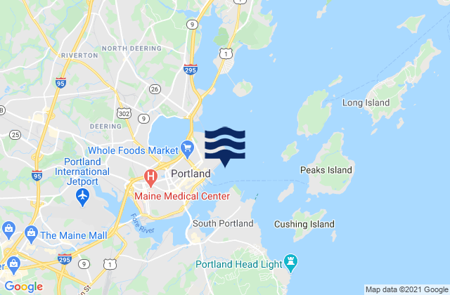 Mappa delle Getijden in Ocean Gate Terminal, United States