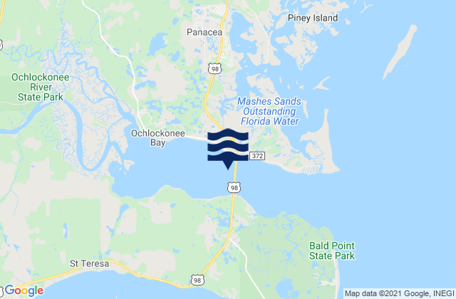 Mappa delle Getijden in Ochlockonee Bay, United States