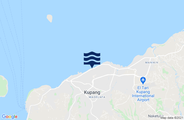 Mappa delle Getijden in Oebufu, Indonesia
