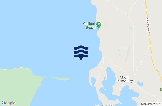 Mappa delle Getijden in Offin Bay Entrance Beacon, Australia