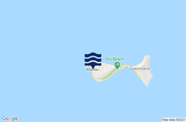 Mappa delle Getijden in Ofu, American Samoa