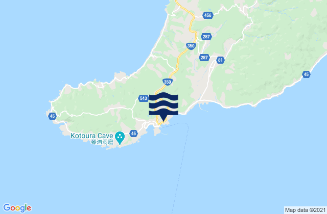 Mappa delle Getijden in Ogi Ko Sado Shima, Japan