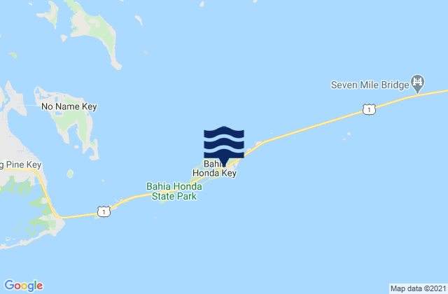 Mappa delle Getijden in Ohio Key-Bahia Honda Key Channel (West Side), United States
