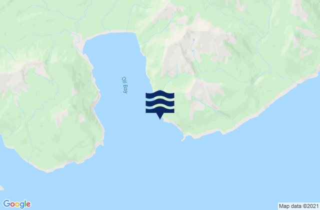 Mappa delle Getijden in Oil Bay (Kamishak Bay), United States