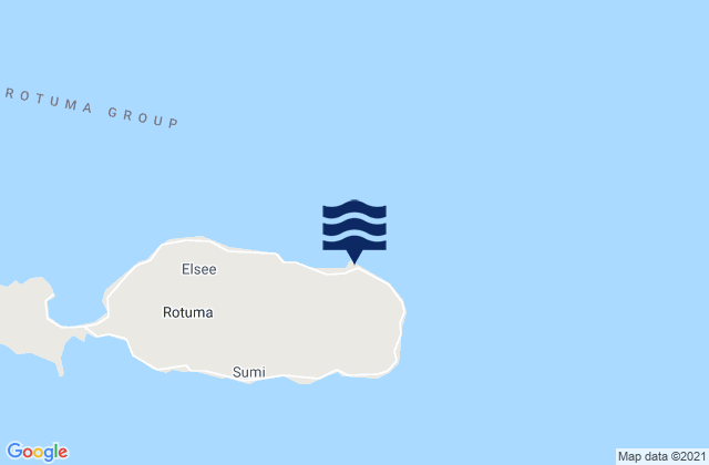 Mappa delle Getijden in Oinafa, Fiji
