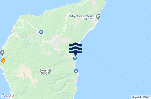 Mappa delle Getijden in Okushiri-gun, Japan