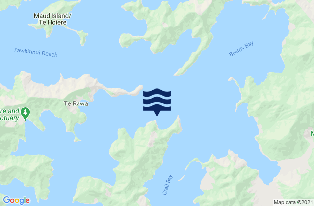 Mappa delle Getijden in Old Homewood Bay, New Zealand