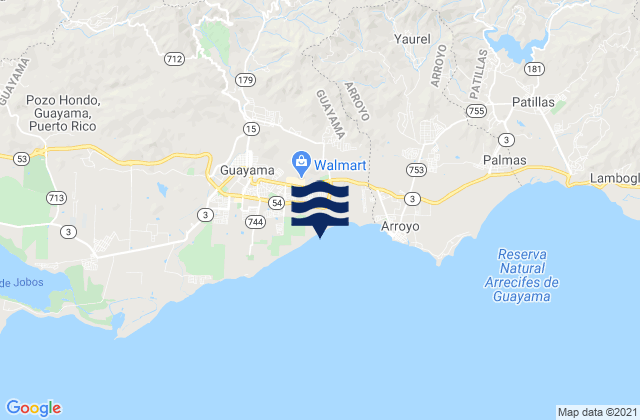 Mappa delle Getijden in Olimpo, Puerto Rico
