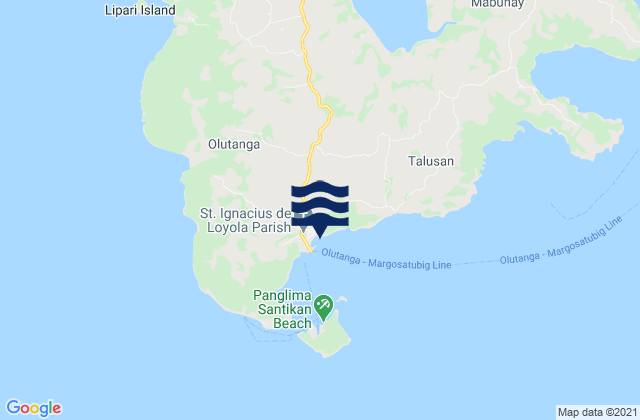 Mappa delle Getijden in Olutanga, Philippines