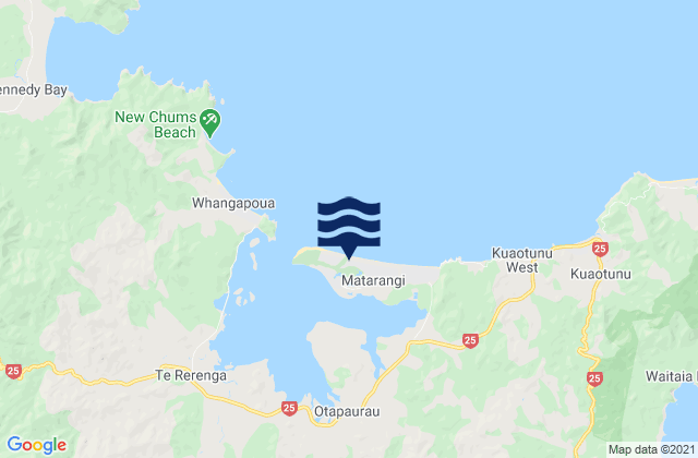 Mappa delle Getijden in Omara Spit, New Zealand
