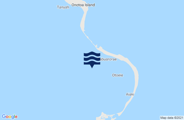 Mappa delle Getijden in Onotoa, Kiribati