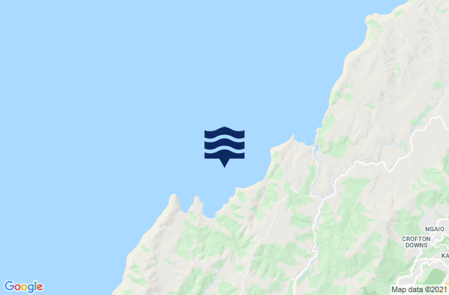 Mappa delle Getijden in Opau Bay, New Zealand