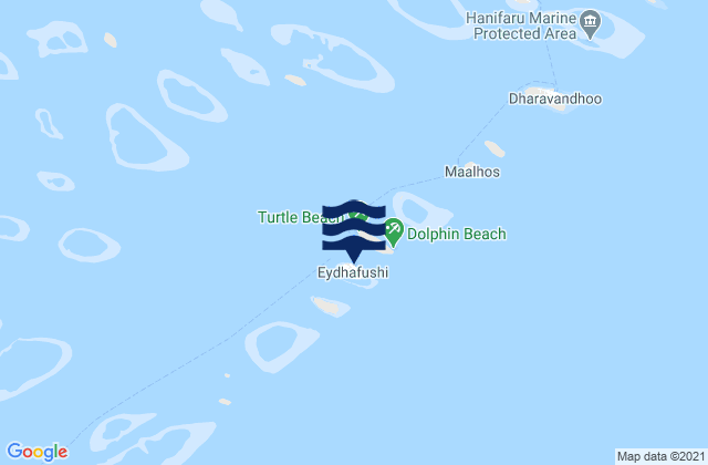 Mappa delle Getijden in Open Stage, Maldives