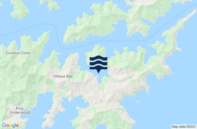 Mappa delle Getijden in Opua Bay, New Zealand