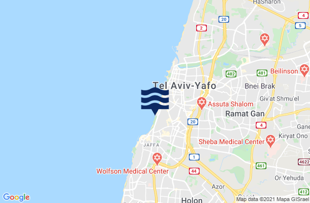 Mappa delle Getijden in Or Yehuda, Israel
