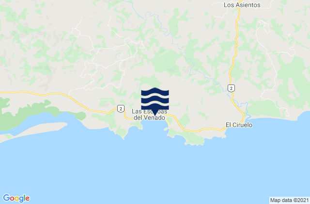 Mappa delle Getijden in Oria Arriba, Panama