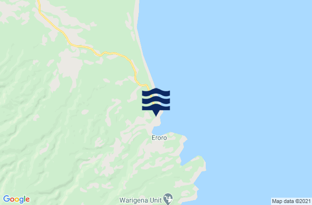 Mappa delle Getijden in Oro Bay, Papua New Guinea