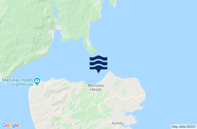 Mappa delle Getijden in Orua Bay, New Zealand