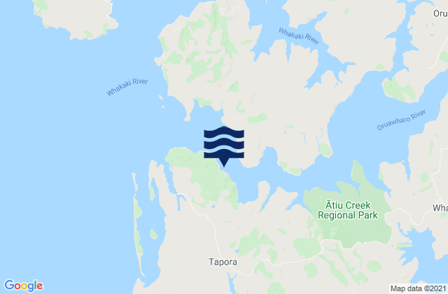 Mappa delle Getijden in Oruawharo Heads, New Zealand