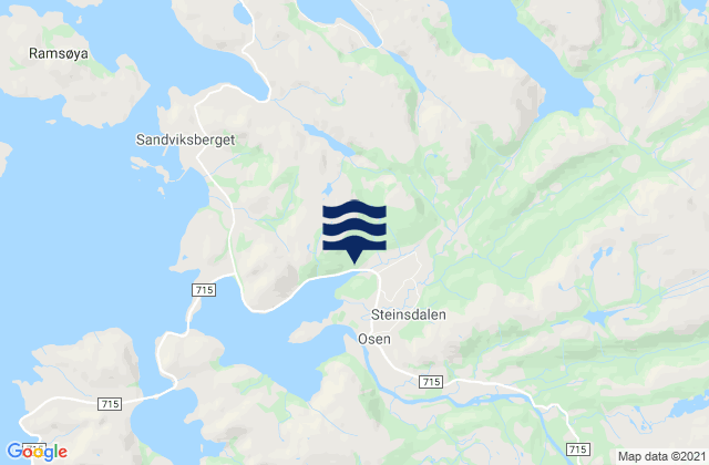 Mappa delle Getijden in Osen, Norway