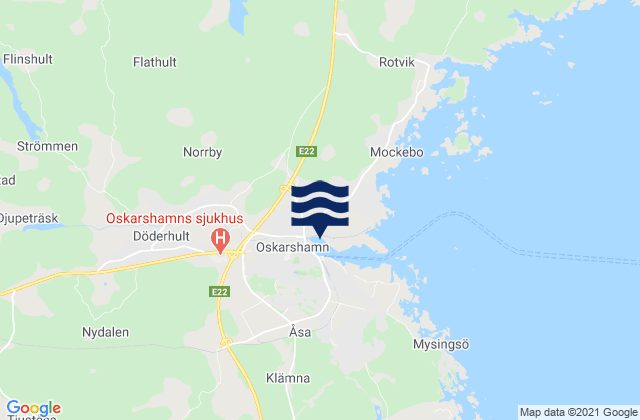 Mappa delle Getijden in Oskarshamns Kommun, Sweden