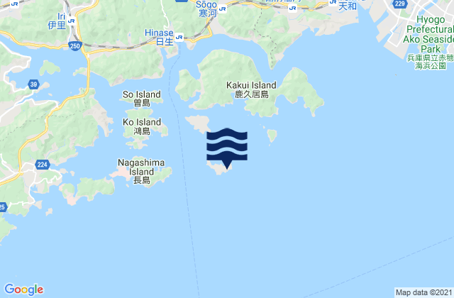 Mappa delle Getijden in Otabu Shima, Japan