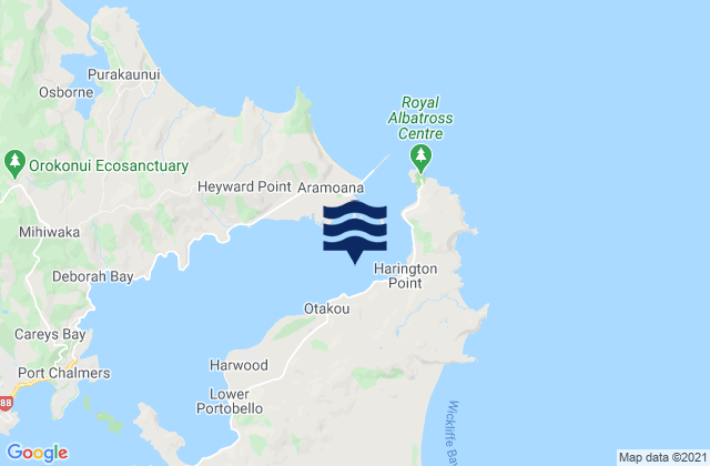 Mappa delle Getijden in Otago Harbour Entrance (Spit Wharf), New Zealand